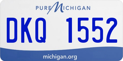 MI license plate DKQ1552