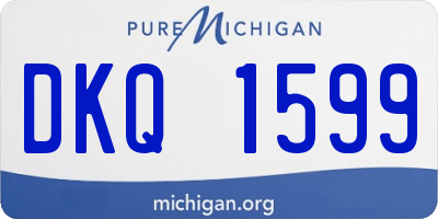MI license plate DKQ1599