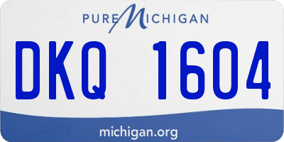MI license plate DKQ1604