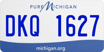 MI license plate DKQ1627