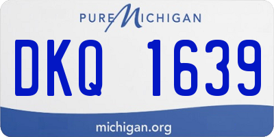 MI license plate DKQ1639