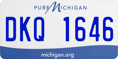 MI license plate DKQ1646