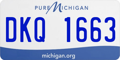 MI license plate DKQ1663