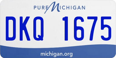 MI license plate DKQ1675
