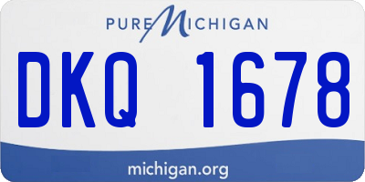 MI license plate DKQ1678