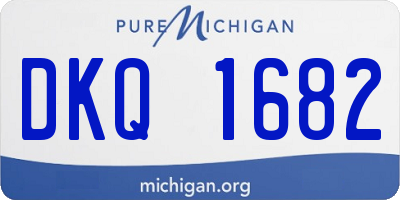 MI license plate DKQ1682