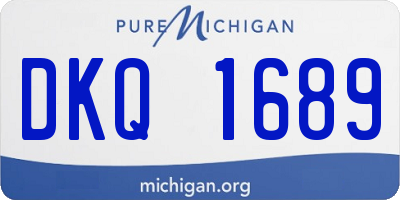 MI license plate DKQ1689