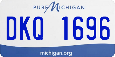 MI license plate DKQ1696