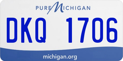 MI license plate DKQ1706