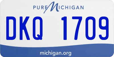 MI license plate DKQ1709