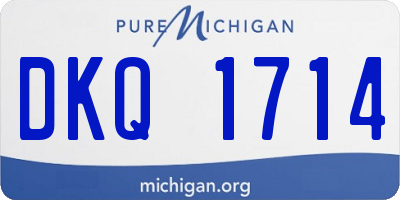 MI license plate DKQ1714