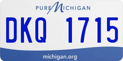 MI license plate DKQ1715