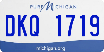 MI license plate DKQ1719