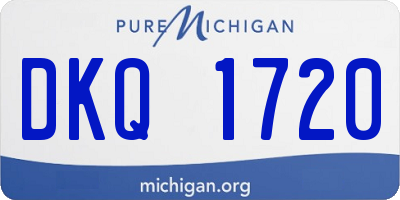 MI license plate DKQ1720