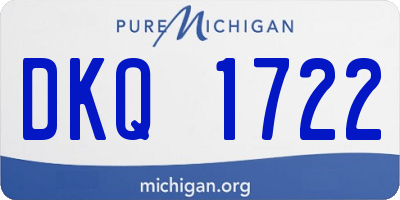 MI license plate DKQ1722