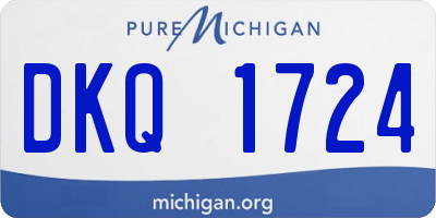 MI license plate DKQ1724