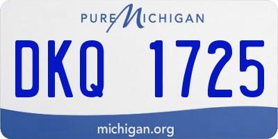 MI license plate DKQ1725
