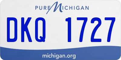 MI license plate DKQ1727
