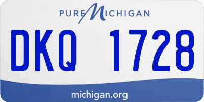 MI license plate DKQ1728