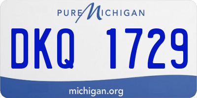 MI license plate DKQ1729