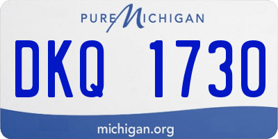 MI license plate DKQ1730