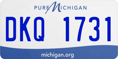 MI license plate DKQ1731