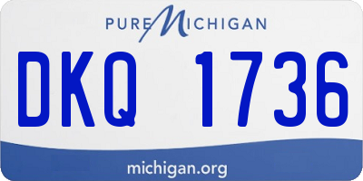 MI license plate DKQ1736