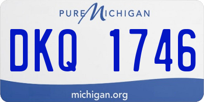 MI license plate DKQ1746