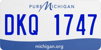 MI license plate DKQ1747