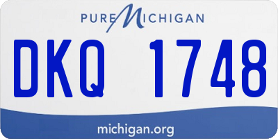 MI license plate DKQ1748