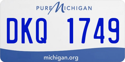 MI license plate DKQ1749