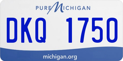 MI license plate DKQ1750