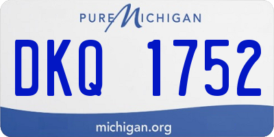 MI license plate DKQ1752