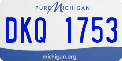 MI license plate DKQ1753