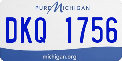 MI license plate DKQ1756