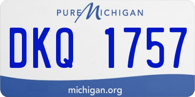 MI license plate DKQ1757