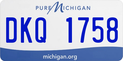 MI license plate DKQ1758