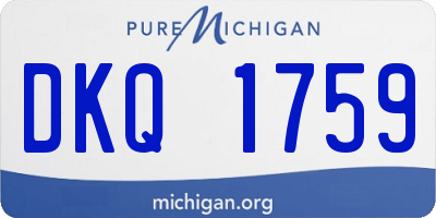 MI license plate DKQ1759