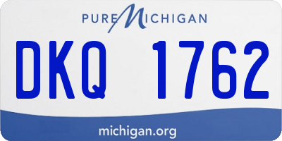 MI license plate DKQ1762