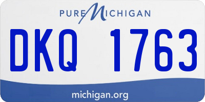 MI license plate DKQ1763
