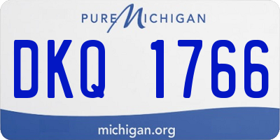 MI license plate DKQ1766