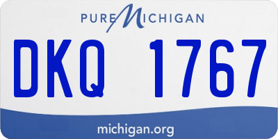 MI license plate DKQ1767