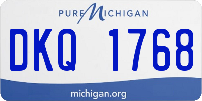 MI license plate DKQ1768
