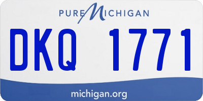 MI license plate DKQ1771