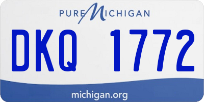 MI license plate DKQ1772