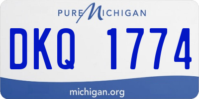 MI license plate DKQ1774
