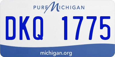 MI license plate DKQ1775