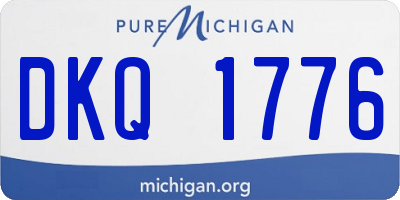 MI license plate DKQ1776