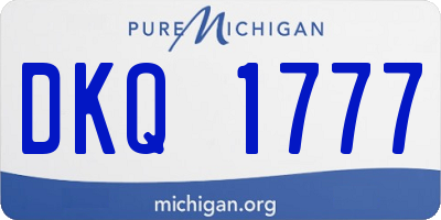 MI license plate DKQ1777