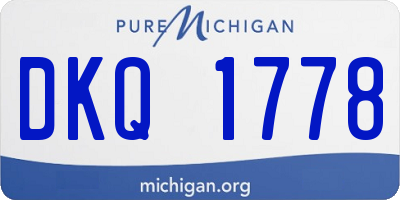 MI license plate DKQ1778